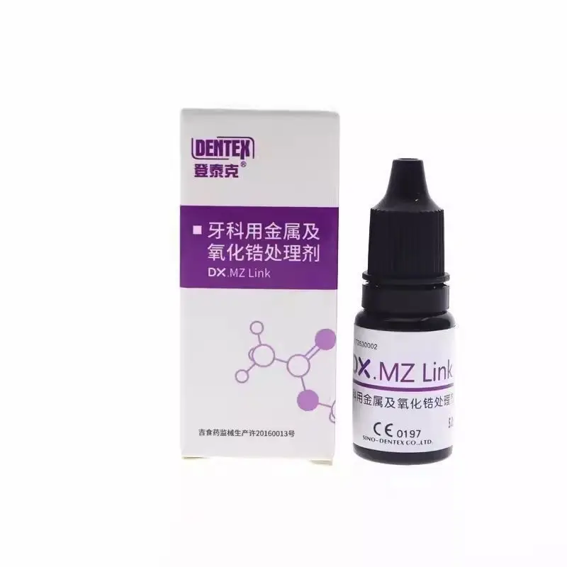 DENTEX DX.MZ Link Dental Metal  Zirconia 5ml Adhesive Bonding Agent for Metal Alloys Enhanced Bond Strength Dental Lab Materials