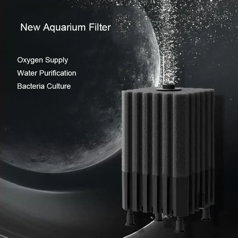 New Big Bio Sponge Filter for Aquarium Fish Tank Shrimp Pond Air Pump Biochemical Filtration Noiseless Foam aquarium accessories