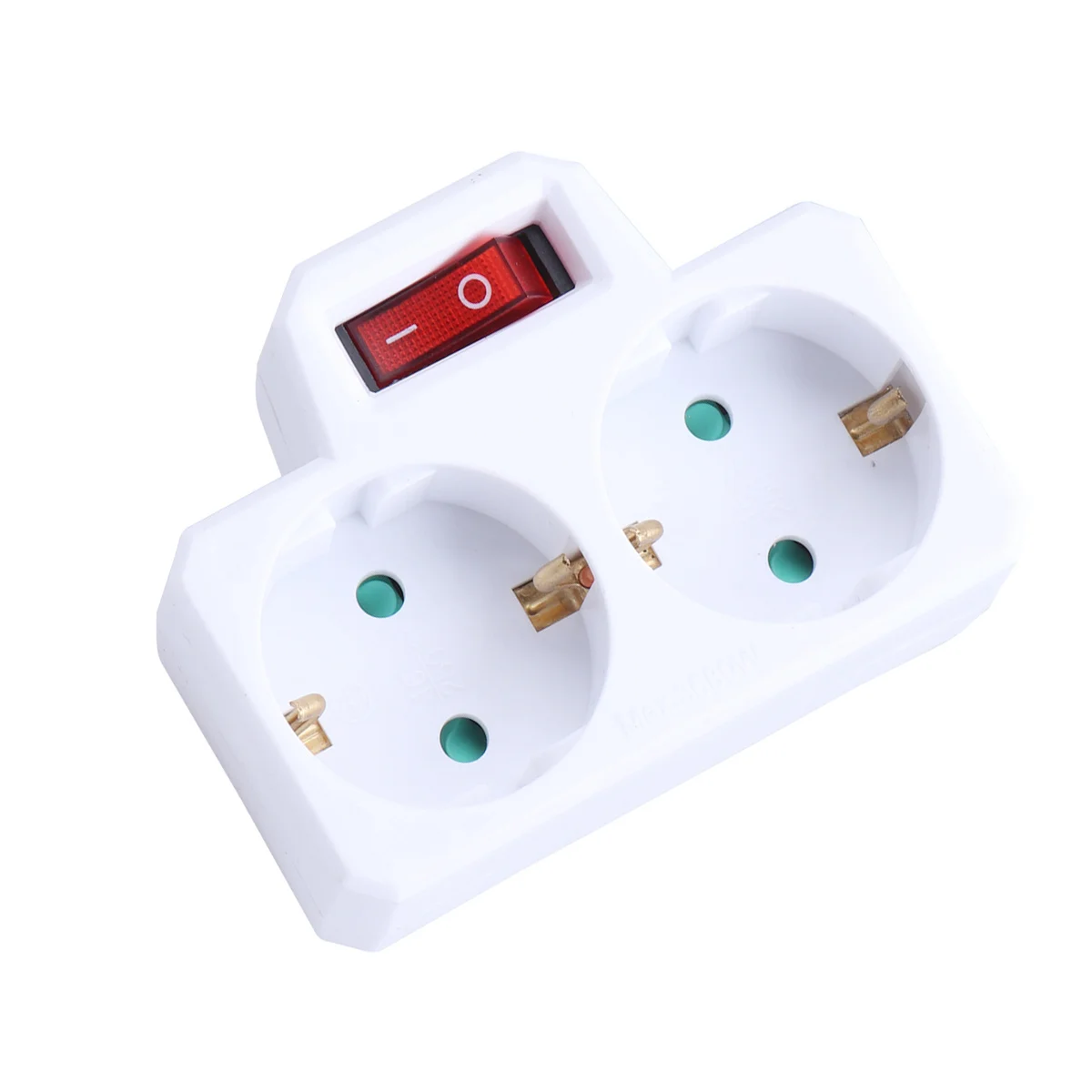 

1 to 2 Ways European Conversion Plug 16a 250V 2 Pin Power Adapter Socket on Off Travel Home USB Compatible