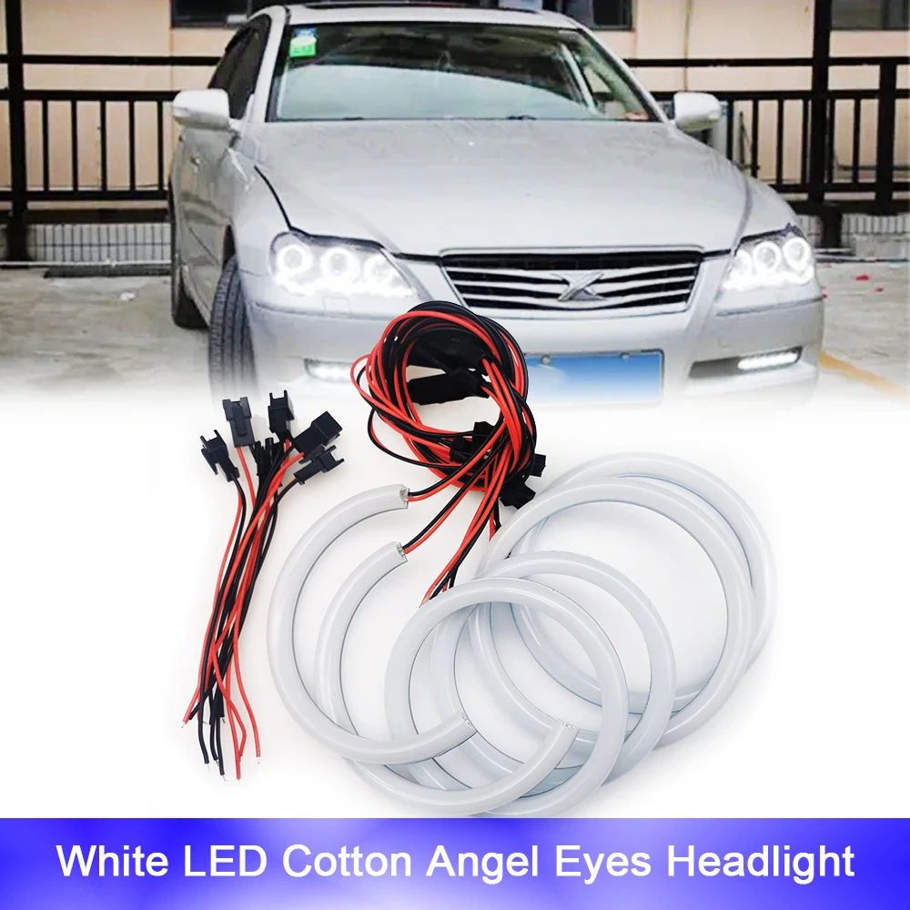 Car Styling For Toyota Mark X Reiz 2004-2009 LED Angel Eyes Headlight Kits Daytime Running Halo Rings Canbus Auto Accessories