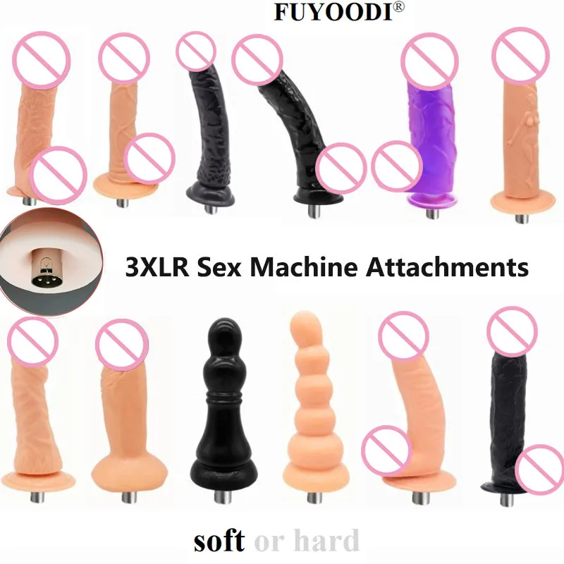 

3XLR Sex Machine Dildos Attachments G-spot Stimulate Penis Sex Toys for Woman Love Masturbation Accessories