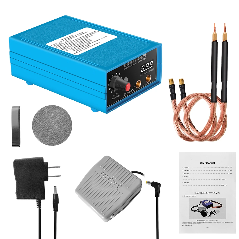 5000W Handheld Welding Machine Battery Nickel Sheet Spots Welding Tool Digital Tube Display 10 Gear Output Power Adjust C