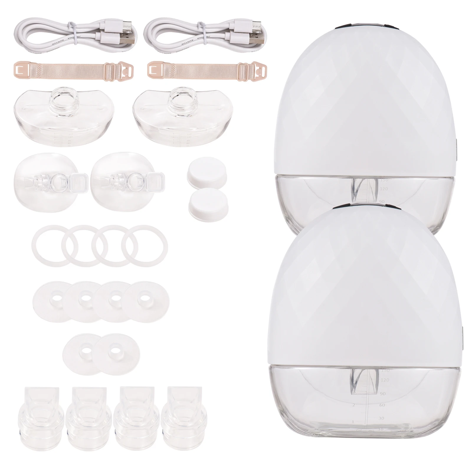 

New Upgrades Wearable Breast Pump Hands Free Electric Portable Wearable Breast Pumps BPA-free Breastfeeding Milk Collector