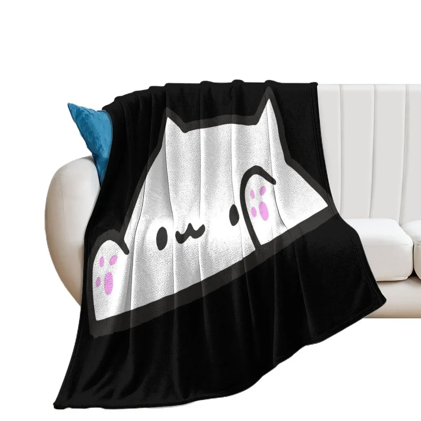 Bongo Cat Meme Throw Blanket wednesday cosplay anime Decorative Sofas halloween Blankets