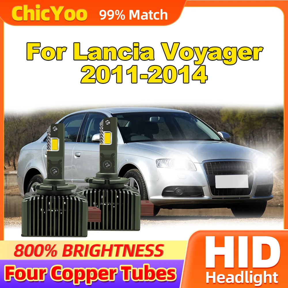 

120W Four Copper Tubes HID Xenon Lights 30000LM Turbo Auto Headlamps 12V 6000K White For Lancia Voyager 2011 2012 2013 2014