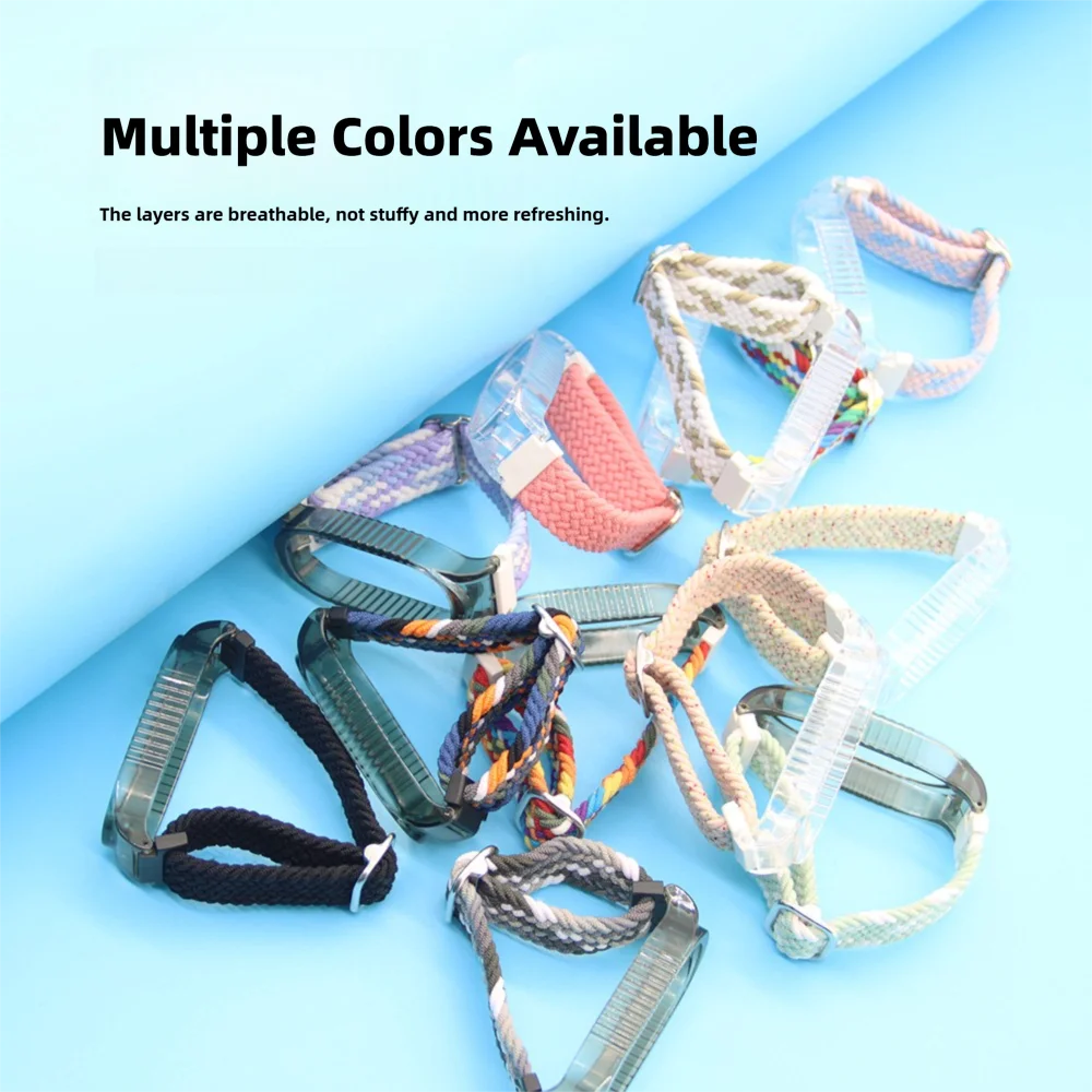 حزام ساعة مرن من النايلون لساعة Xiaomi Band 3/4/5/6/7/8 حافظة واقية سريعة الإصدار صديقة للبشرة بديلة معصمه