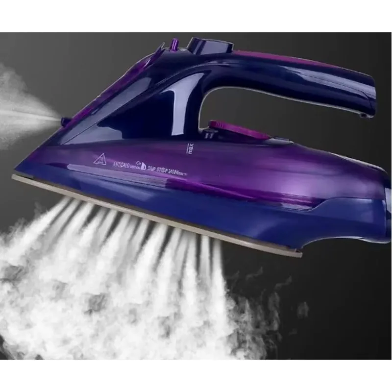 Handheld Cordless Steam Iron 2400W Coated Non-Stick Soleplate Portable Electric Iron for Home & Hotel Use High Quality Durable