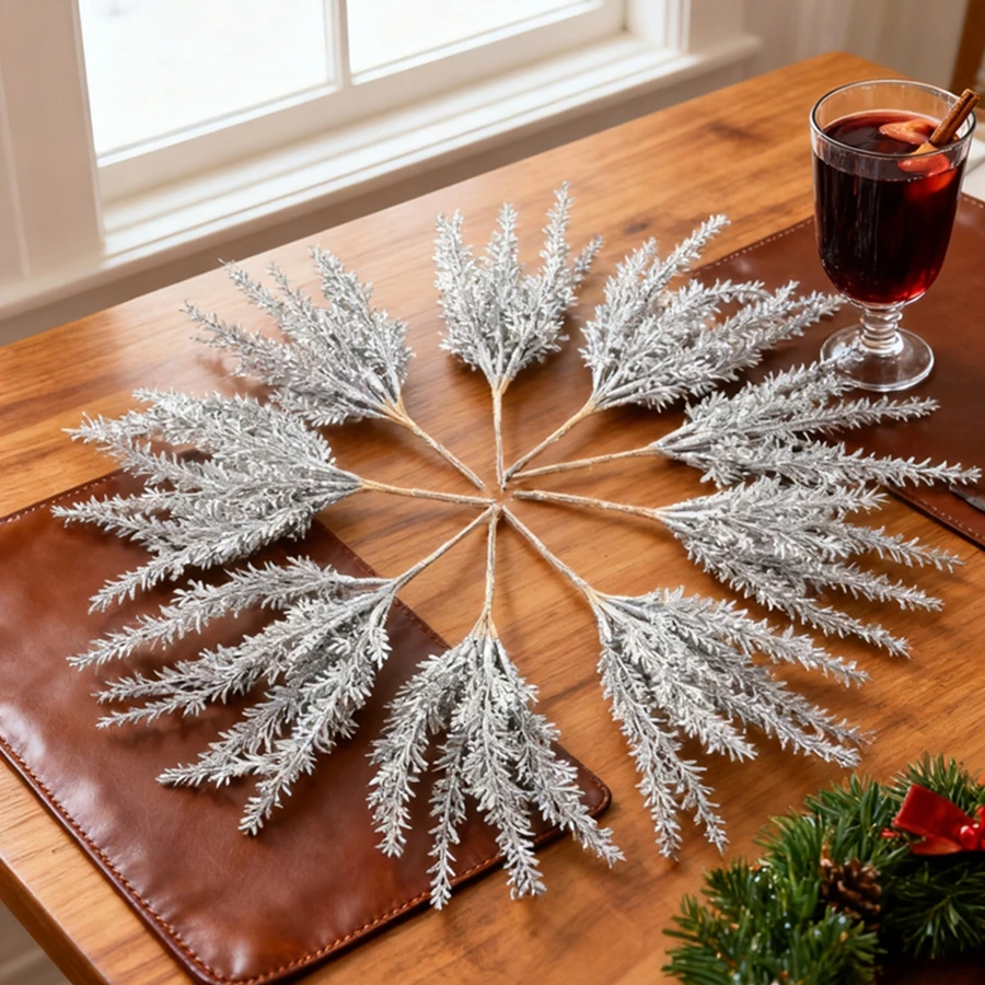 

Artificial Flowers Plants Cedar Home Bedroom Christmas Tree Wedding Wreath Table Wall Decor Bouquet Beautiful Delicate Accessory