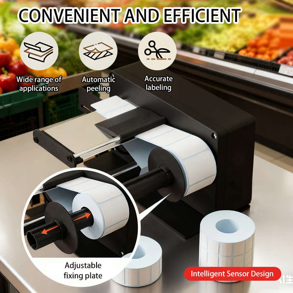 

Label Peeler Portable Label Dispenser Sticker Separating Machine Desktop Electric Peeling Machine Automatic USB Label Stripper