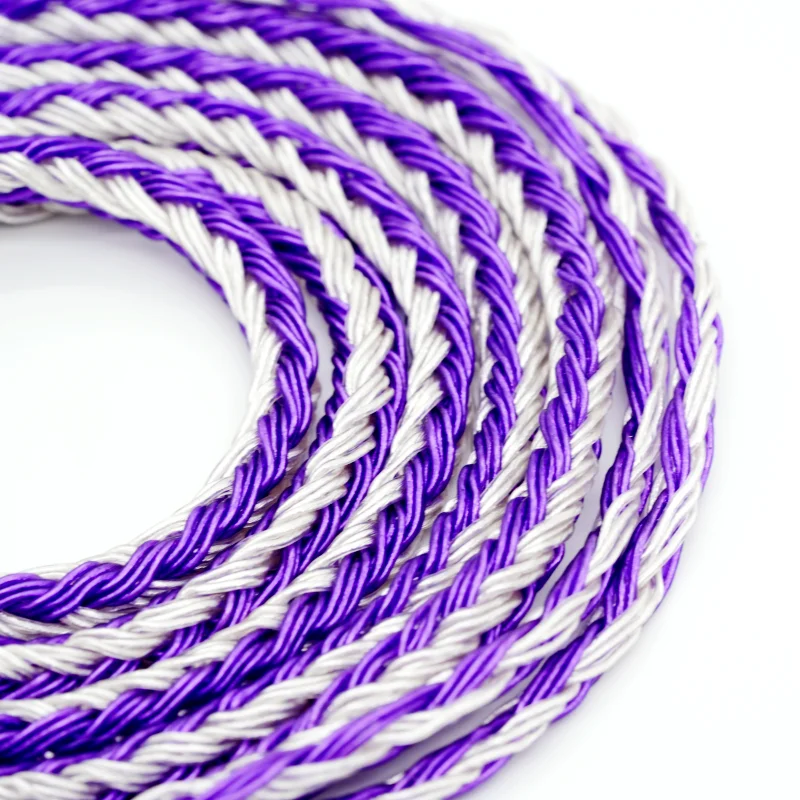 24 コア銀メッキ銅イヤホンワイヤー MMCX/0.78 ミリメートル 2 ピン/QDC/TFZ 丸い耳ヘッドフォンアップグレードケーブル