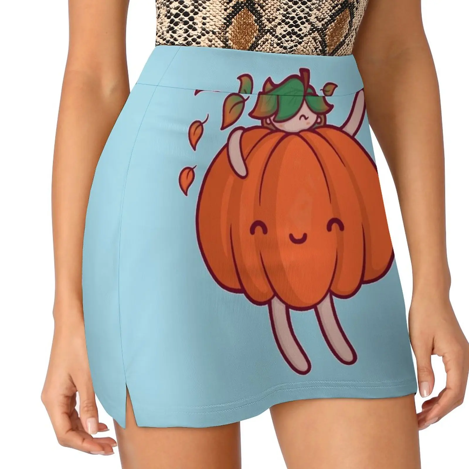 Pumpkin Sprite Women's skirt Y2K Summer Clothes 2022 Kpop Style Trouser Skirt With Pocket Pumpkin Pumpkins Cute Pumpkin Pumpkin