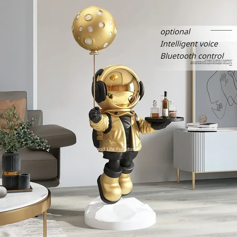 

Astronaut Decoration Living Room Sofa TV Cabinet Decoration Tray Intelligent Voice Bluetooth Control Home Decoration Accessories