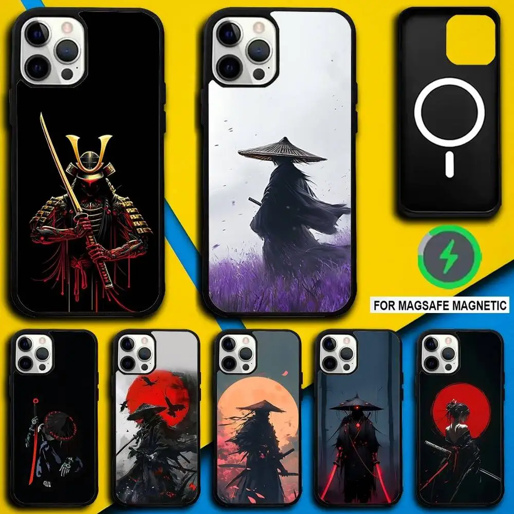 

Japanese Bushido Samurai Phone Case For iPhone 16,15,14,13,12,11,Pro,Max,Plus,Mini,SE4,E Magnetic Magsafe Wireless Charging