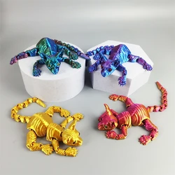 New Creative 3D Printing Simulation Hairless Cat Joint Movable Model Cute Canadian Cat Doll Desktop Decoration Crafts Toys Gift
