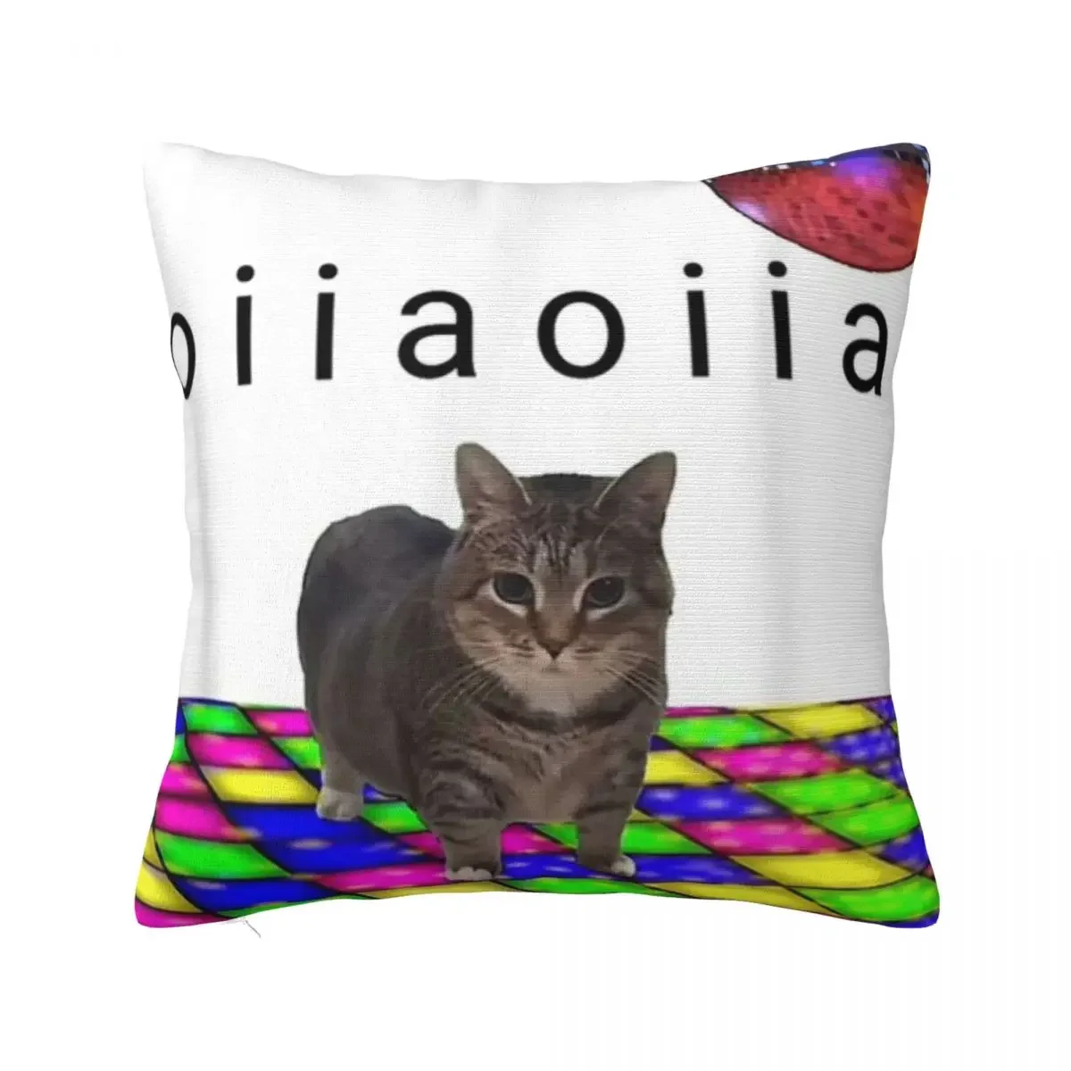 

OIIA OIIA Spinning Cat Meme Забавный диско-кошка Любители искусства на заказ Домашний декор наволочка