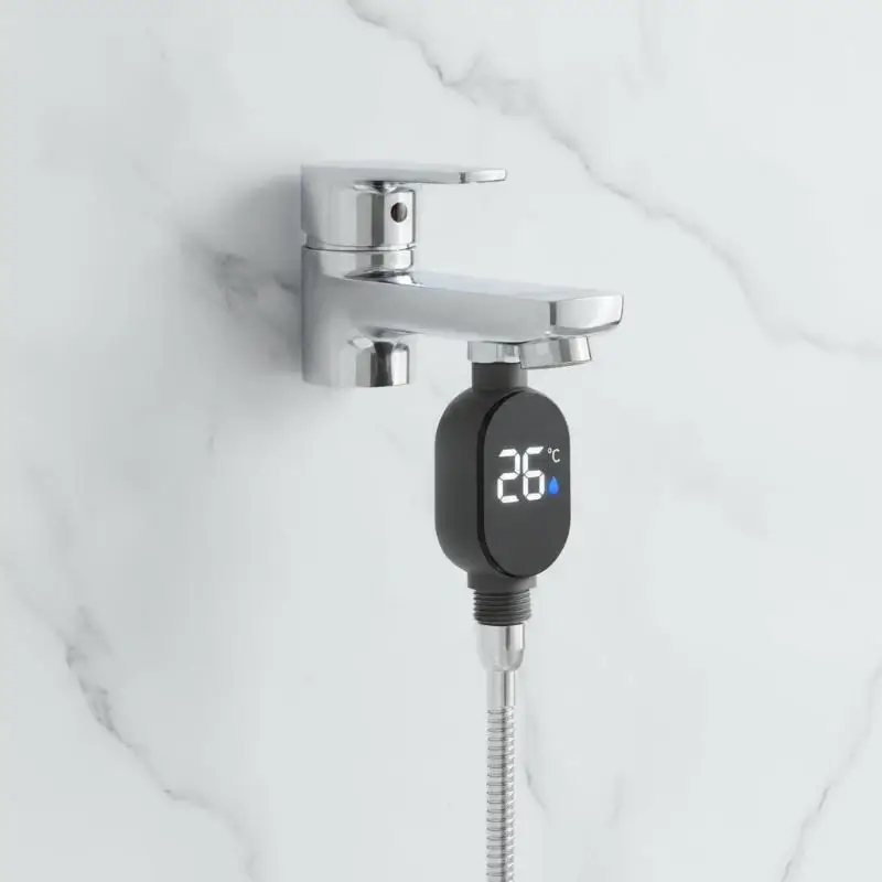 Shower Temperature Monitor Anti-scald Reminder LED Display Faucet Water Thermometer for Baby Care