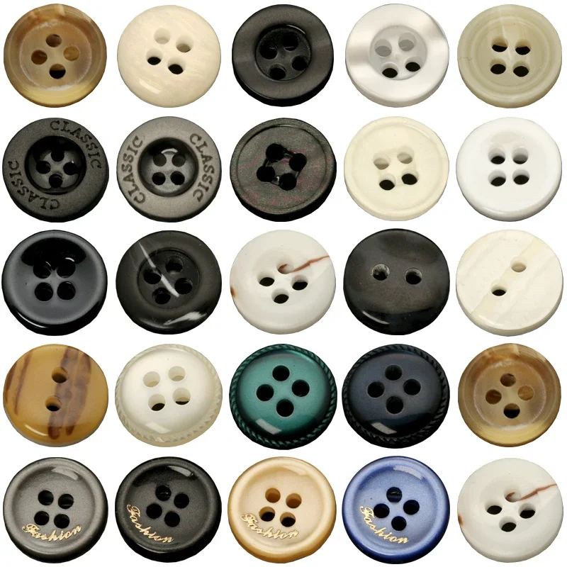 10pcs Resin 11mm Decor Sewing Buttons for Clothing Plastic Pearl Baby Polo Black Shirt Craft Needlework Accessories Luxury DIY