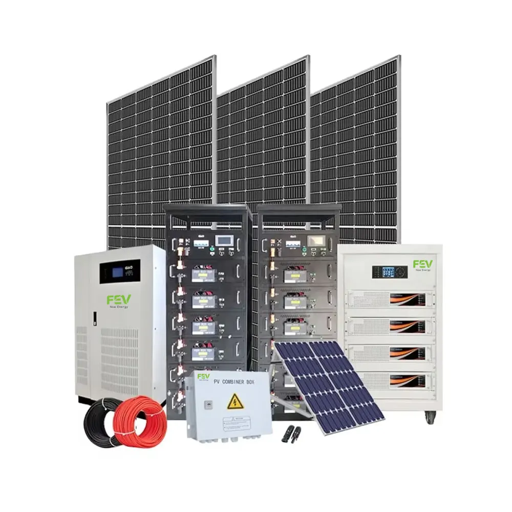 Complete Set 10-20KW Stackable Hybrid Grid Home Energy Storage System LiFePO4 Battery 10000W Solar Integration 10-Year Warranty