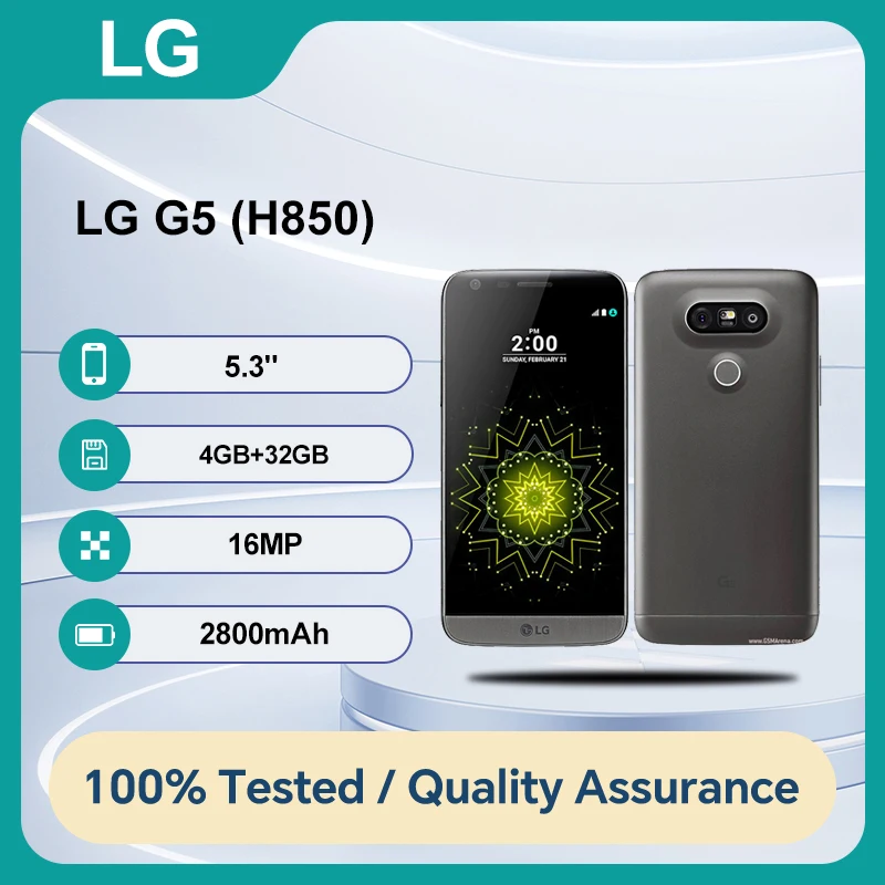 مفتوح الأصلي LG G5 H850 32GB 4GB RAM بصمة 5.3 بوصة 16MP أندرويد 6.0.1