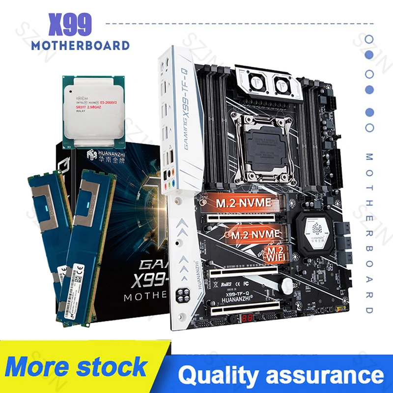 Imagem -01 - Kit Combo para Placa Mãe com Xeon Ecc Reg Memória 1866mhz m2 Nvme Sata X99 e5 2666 v3 2x32gb Ddr3 tf q Kit