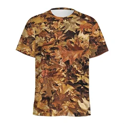 Hunting Camo 3D Printed T Shirt For Men Outdoor Camouflage Leaf Graphic T-shirt Street Tops Short Sleeve Cool Summer Tee Shirts