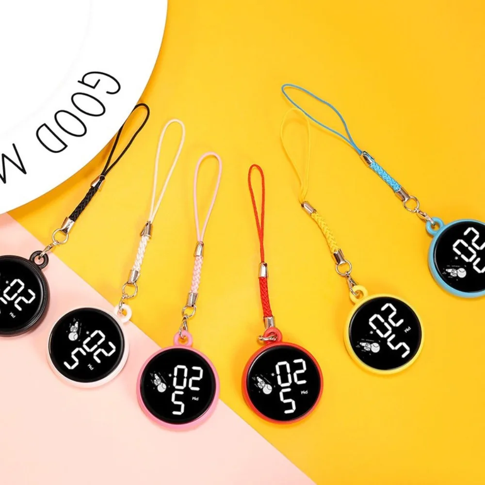 Portable Touch Screen Students Clock LED Digital Multifunctional Keychains Clock Waterproof Timepiece Keychain Students