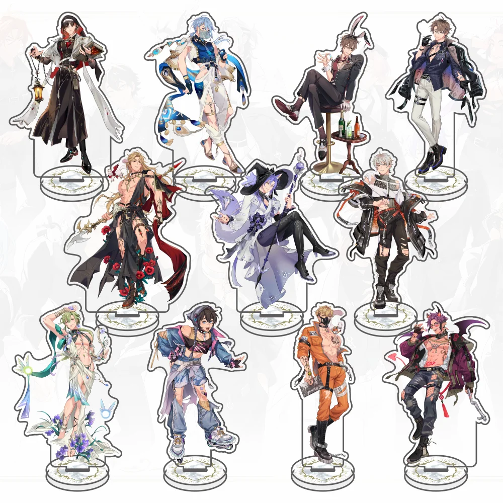 Anime Nu: Carnival Acrylic Character Eiden Aster Morvay Olivine Quincy Blade Stand Model Desktop Decoration Fans Gifts Keychains