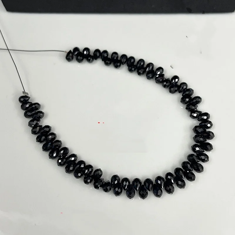 Spinel Tiger Eye Lapis Faceted Drop Beads 3*5mm Loose 16cm for DIY Jewelry Necklace Making