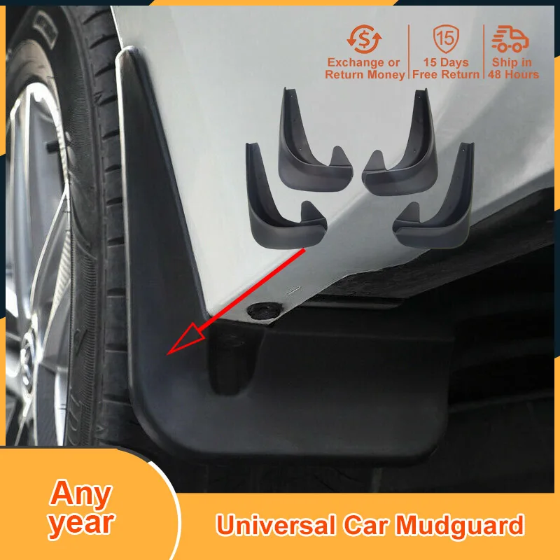 

4Pcs/Pack Universal Black PVC Car Accessories Auto Mudguard MudFlaps Mud Flaps Splash Guards Fender Protector 250mm x 180mm