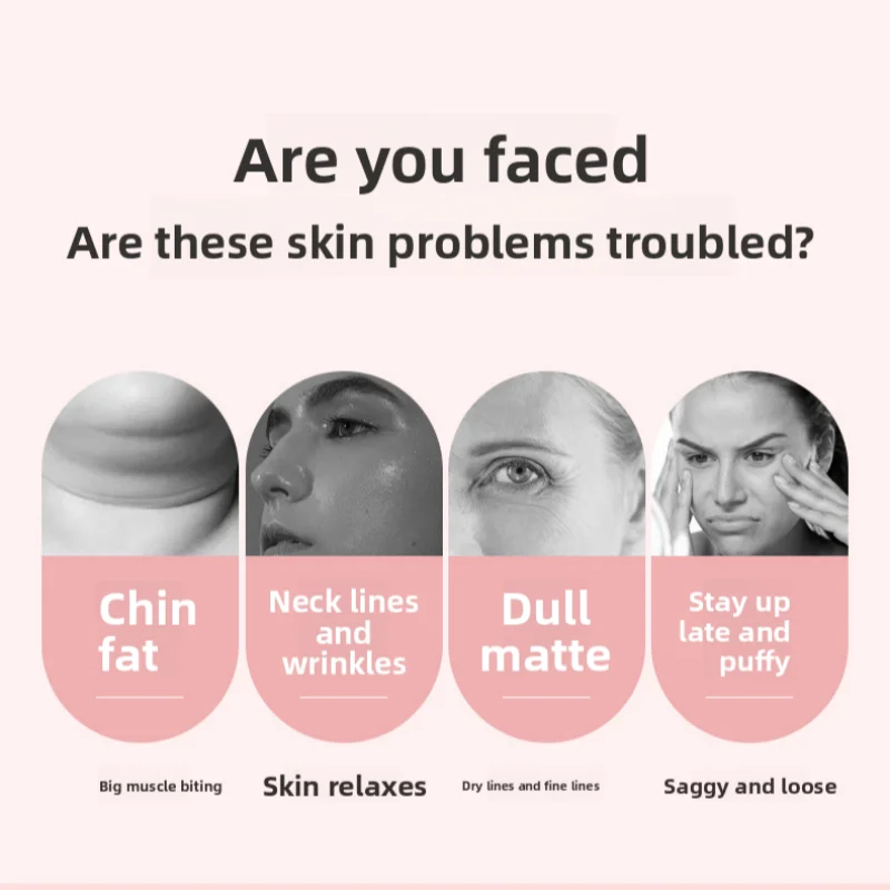 EMS مكركرنت الأسطوانة الوجه التخسيس قطعة أثرية V-Face الجمال مدلك الوجه لشد ورفع الوجه #3