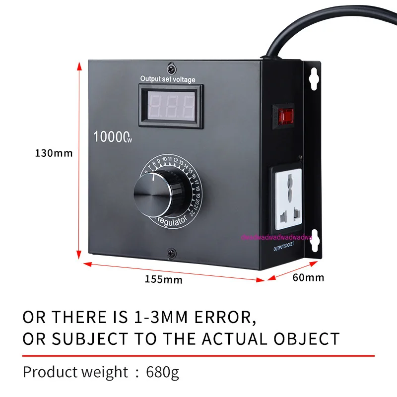 

10000W high-power thyristor electronic voltage regulator, dimming, speed regulation, electric furnace thermostat 220V reducer