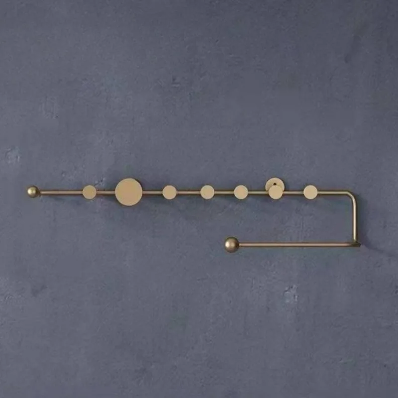 

Household Coat Rack Light Luxury Entrance Metal Hanging Clothes Rack Elegant Interior Nordic Racks Living Room Furniture