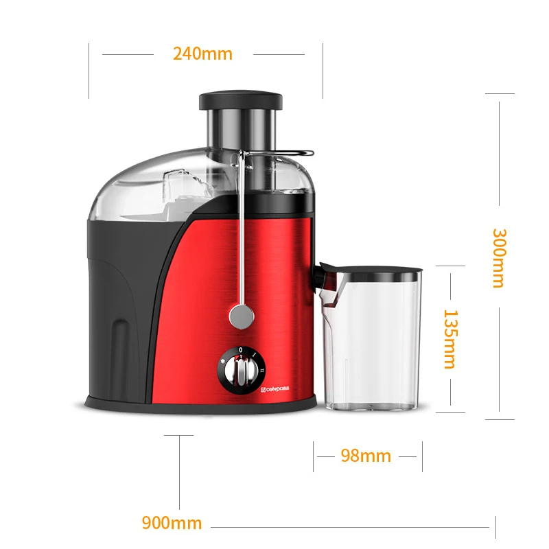 Juicer Centrifugal 400W Electric Orange Juicer Machine Household Large Caliber Residue Separation Vegetable Juicer 220V/110V