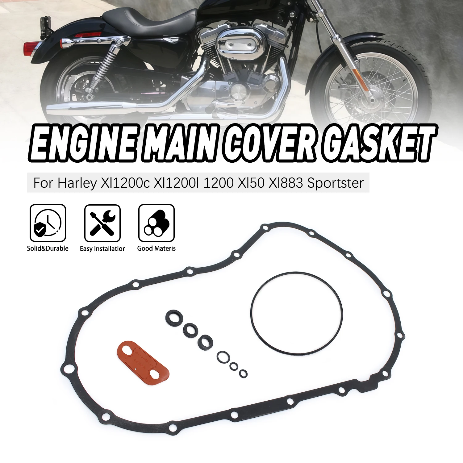 

Для Harley Davidson Sportster XLH1200 S Custom XLH1200C XL50 XL883 крышки двигателя мотоцикла прокладка цилиндра Accesorios Moto