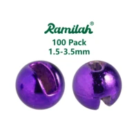 100 piezas 32 colores 1,5-3,5 mm cuentas de tungsteno ranuradas para atado de moscas