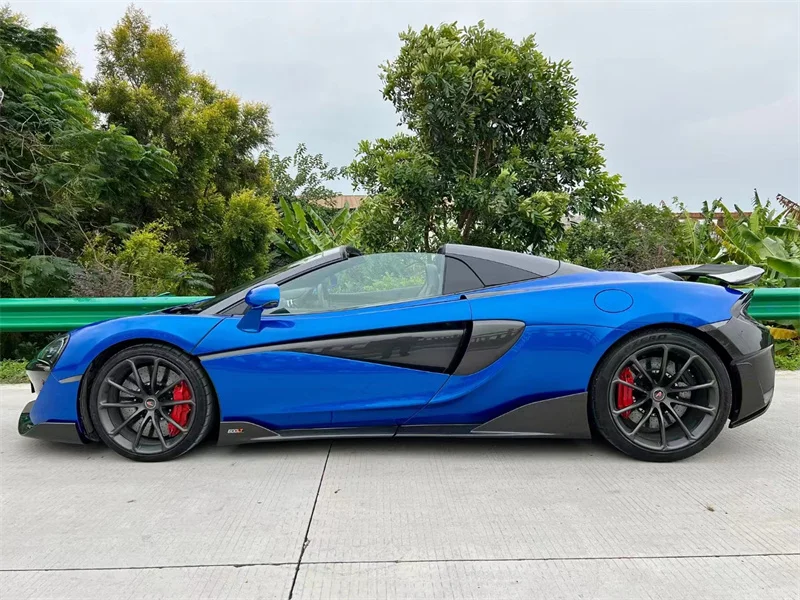 ชุดแต่งคาร์บอนไฟเบอร์สไตล์ 540LT สำหรับ McLaren 540C & 570S พร้อมกันชนข้างแบบฟอร์จ ขยายสเกิร์ตข้าง แรงบันดาลใจจาก 600LT