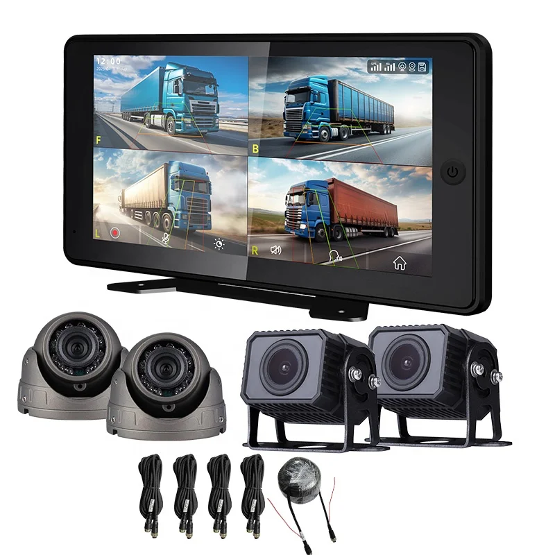 【Hot Selling】Portable Dual Lens Truck  System 4K 10.36inch IPS   1080P AHD DashCam for Front Rear 10.1inch Split Car