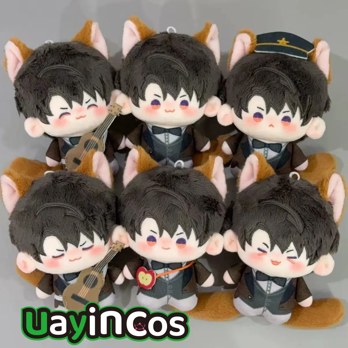

Original 10cm Caleb Love and Deepspace Caleb Ear Tail Anime Figure Game Stuffed Plushies Doll Clothes Keychain Bag Toy Kids Gif