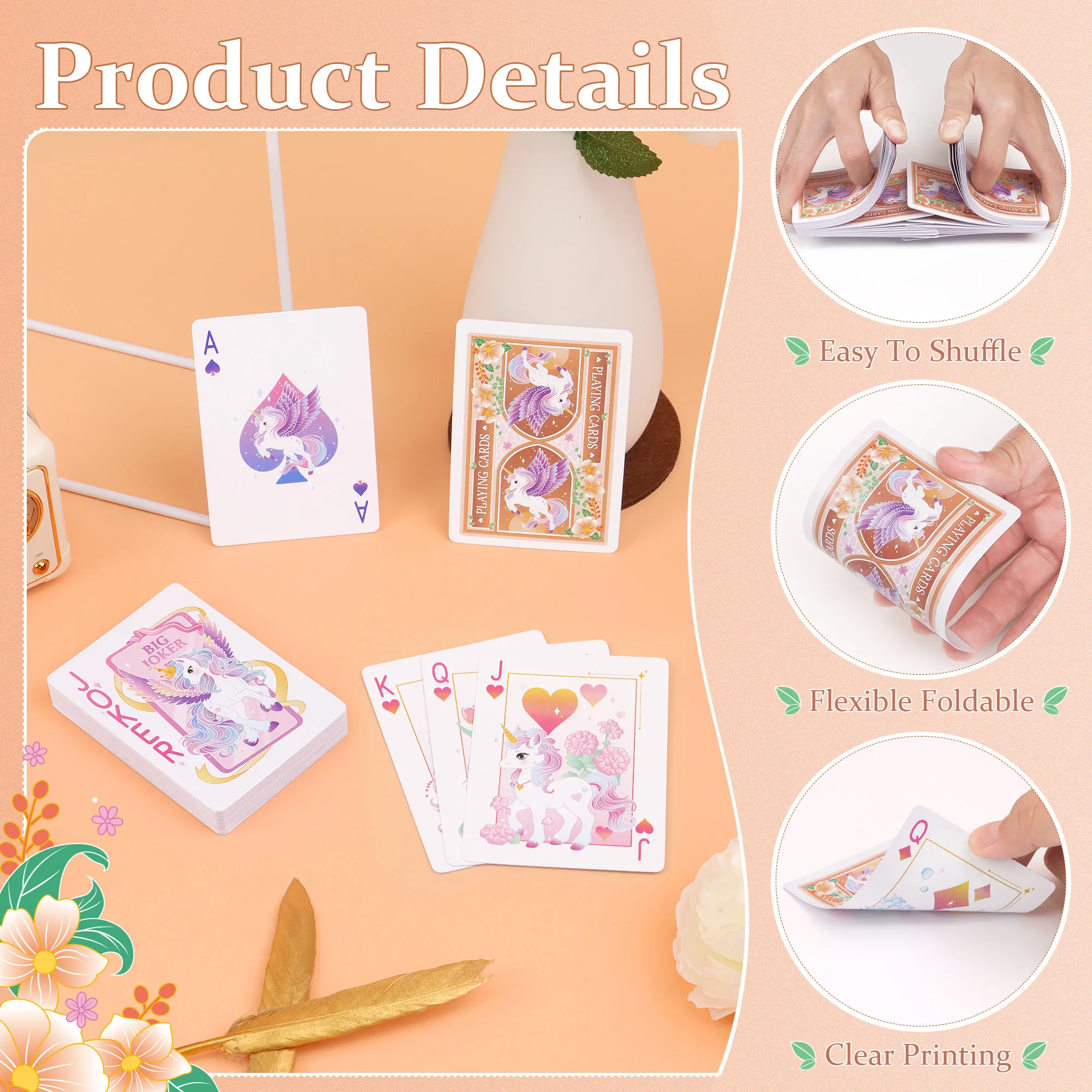 1 Deck Unicorn Playing Cards | An Ideal Gift for Unicorn Enthusiasts, Perfect for Collection & Entertainment、Casino-Style Games