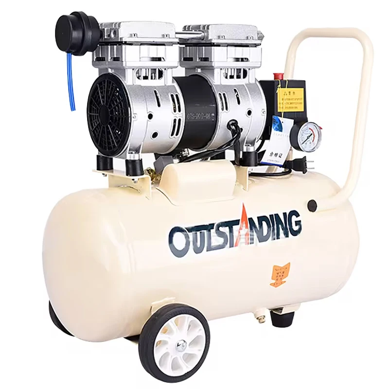 Portable Silent Air Pump 220V High Pressure Air Pump Air Compressor Small Oil-free Air Compressor Industrial Grade