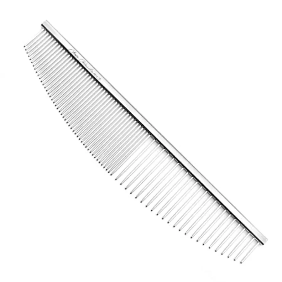 

Расческа-гребень Crescent 6,5 дюймов для грубой и тонкой финишной обработки, профессиональная, из цельной латуни со стальными зубьями, хромированная, с закругленными концами