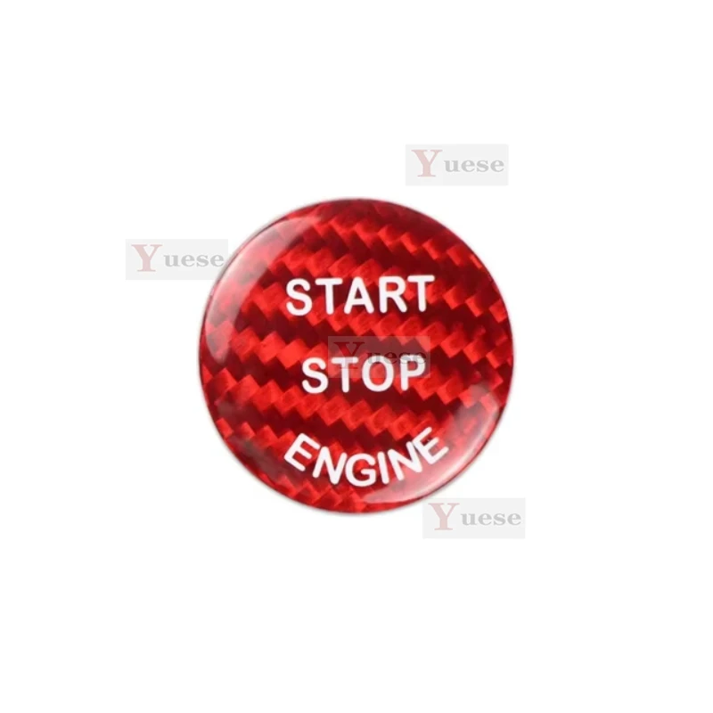 For BMW E72 E81 E87 E90 E91 E92 E93 E60 E83 E84 E89 Car Engine Start Stop Button Cover Real Carbon Fiber Sticker view 3