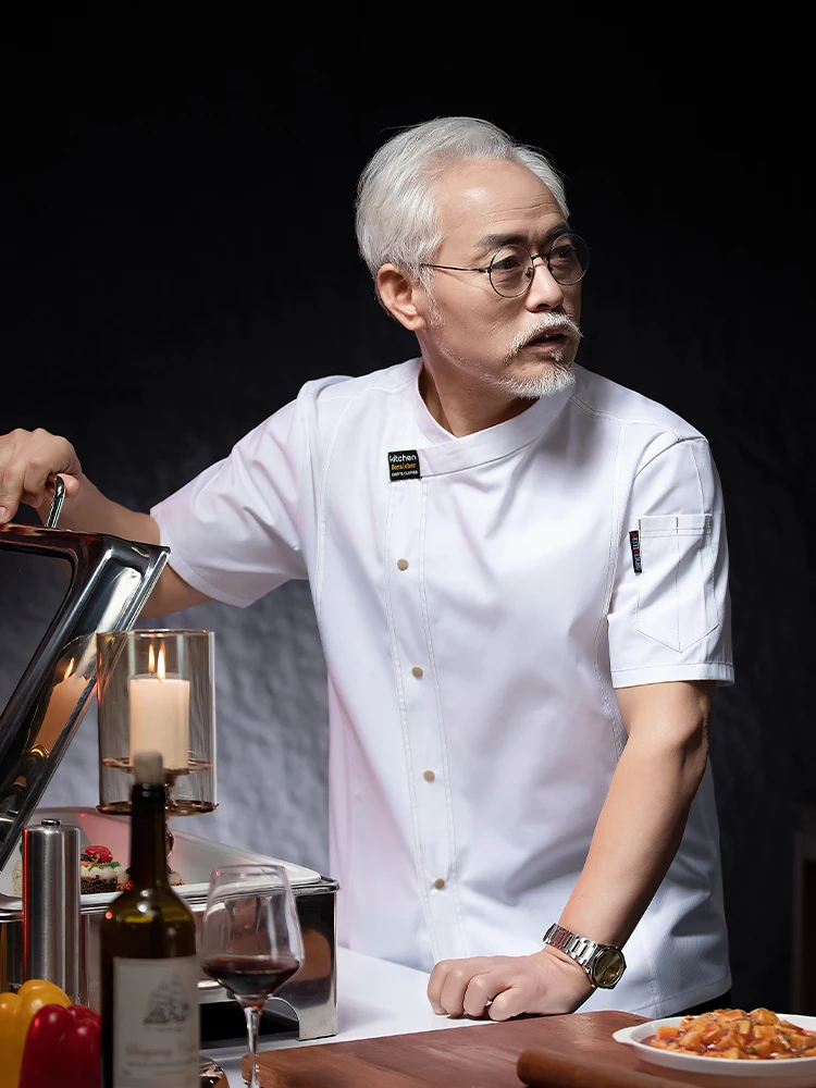 Chef Uniform Unisex Kok Werkkleding Hotel Keuken Werk Kostuum Uniformen Kok Shirt voor Mannelijke Chef's Jas Ober Overalls