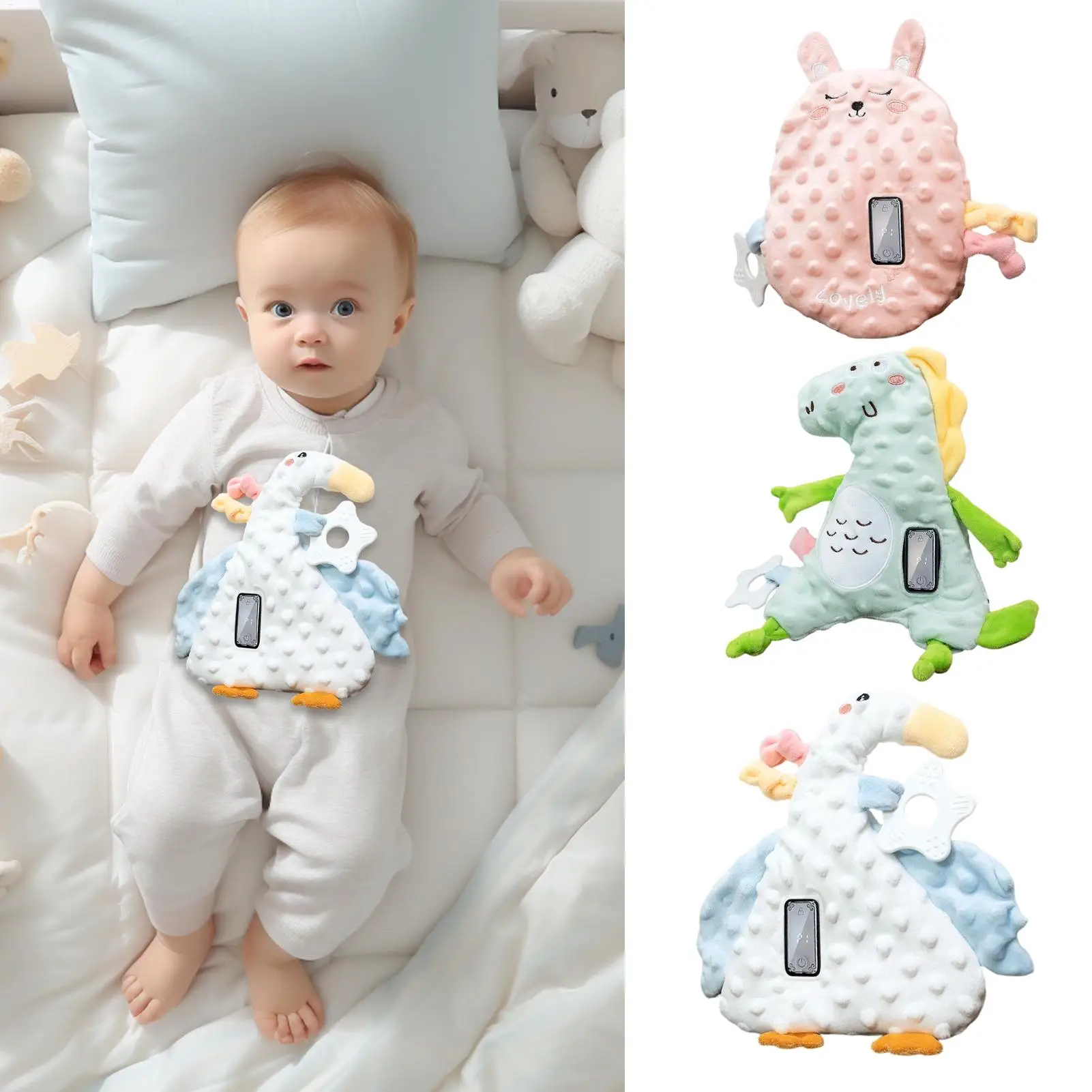 لعبة نوم الطفل 3 أوضاع وسادة ناعمة أوتوماتيكية رفيق مساعد نوم الطفل لراحة اللياقة البدنية والمنزل والعناية بالوقت الهادئ