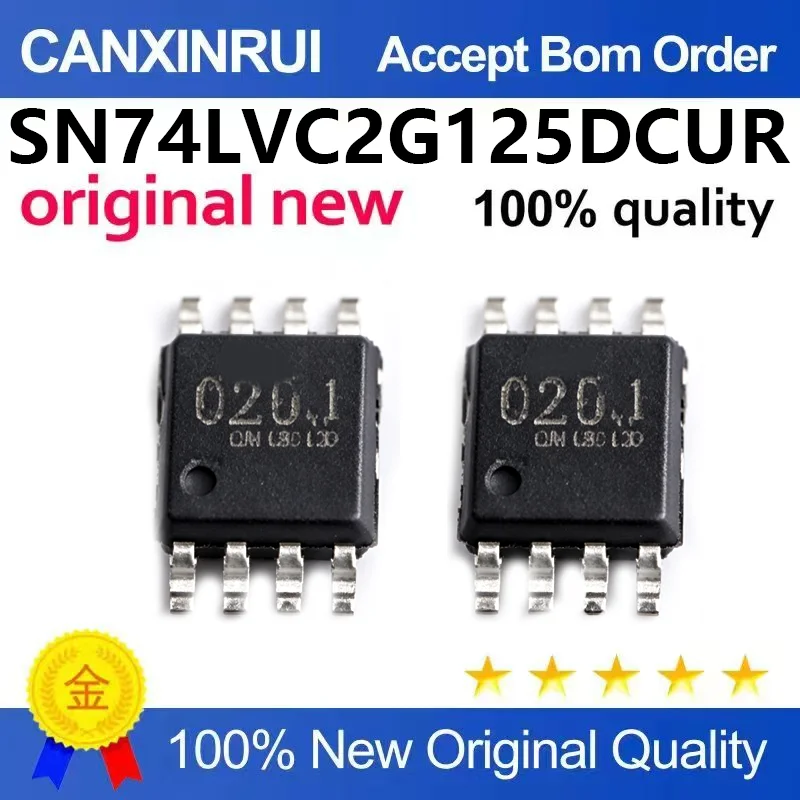 （5pcs-100pcs）Original genuine SN74LVC2G125DCUR VSSOP-8 tri state output dual bus buffer gate chip