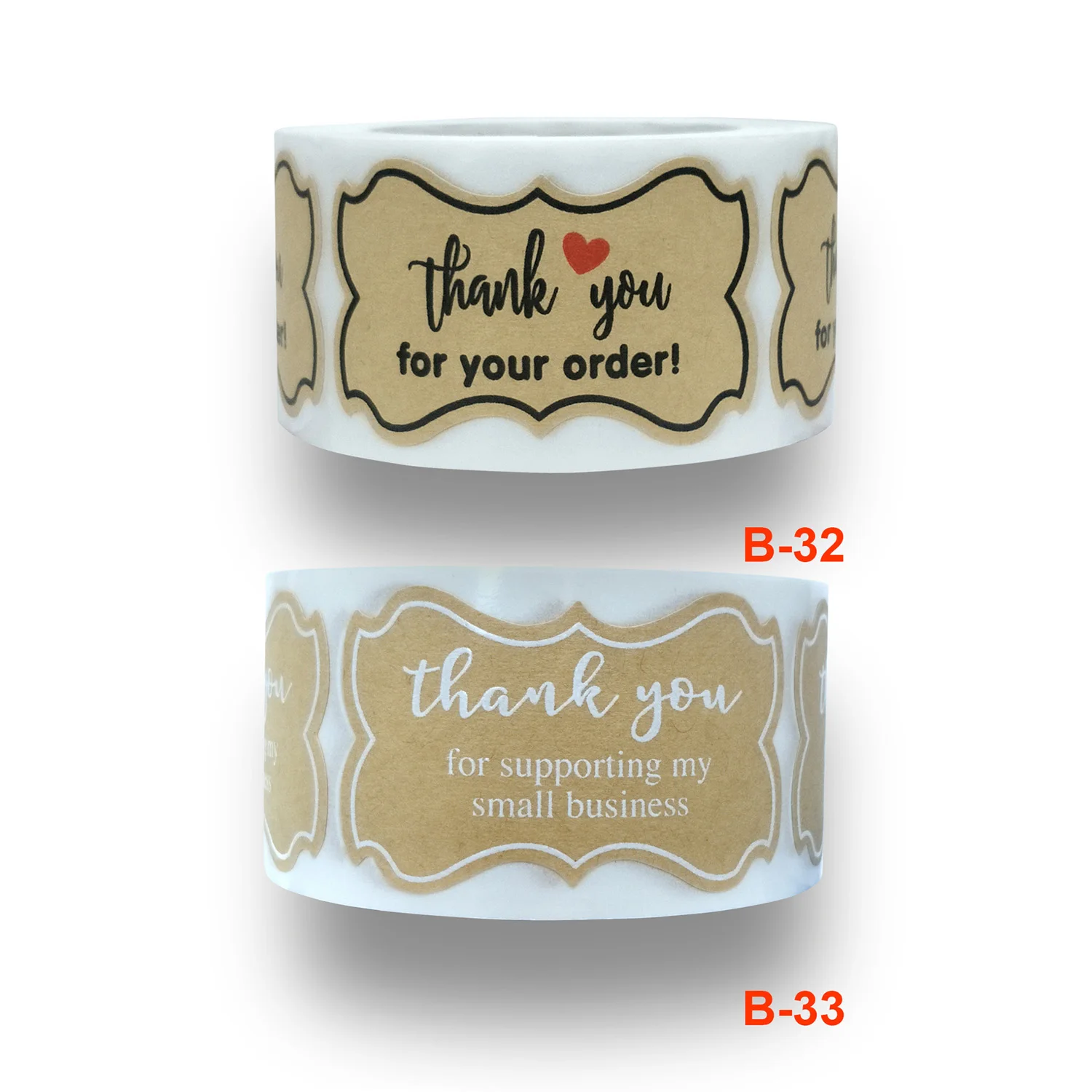 1 Roll DIY Envelope Sealing Sticker Kraft Paper Sticker Blank Label Handmade Stationery Label Decorative Paper Spice Can Label