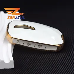6 7 8 Buttons Soft TPU Smart Key Case Cover for Hyundai Genesis for Genesis G70 G80 G90 EQ900 Shell Fob Holder Bag Key Chain