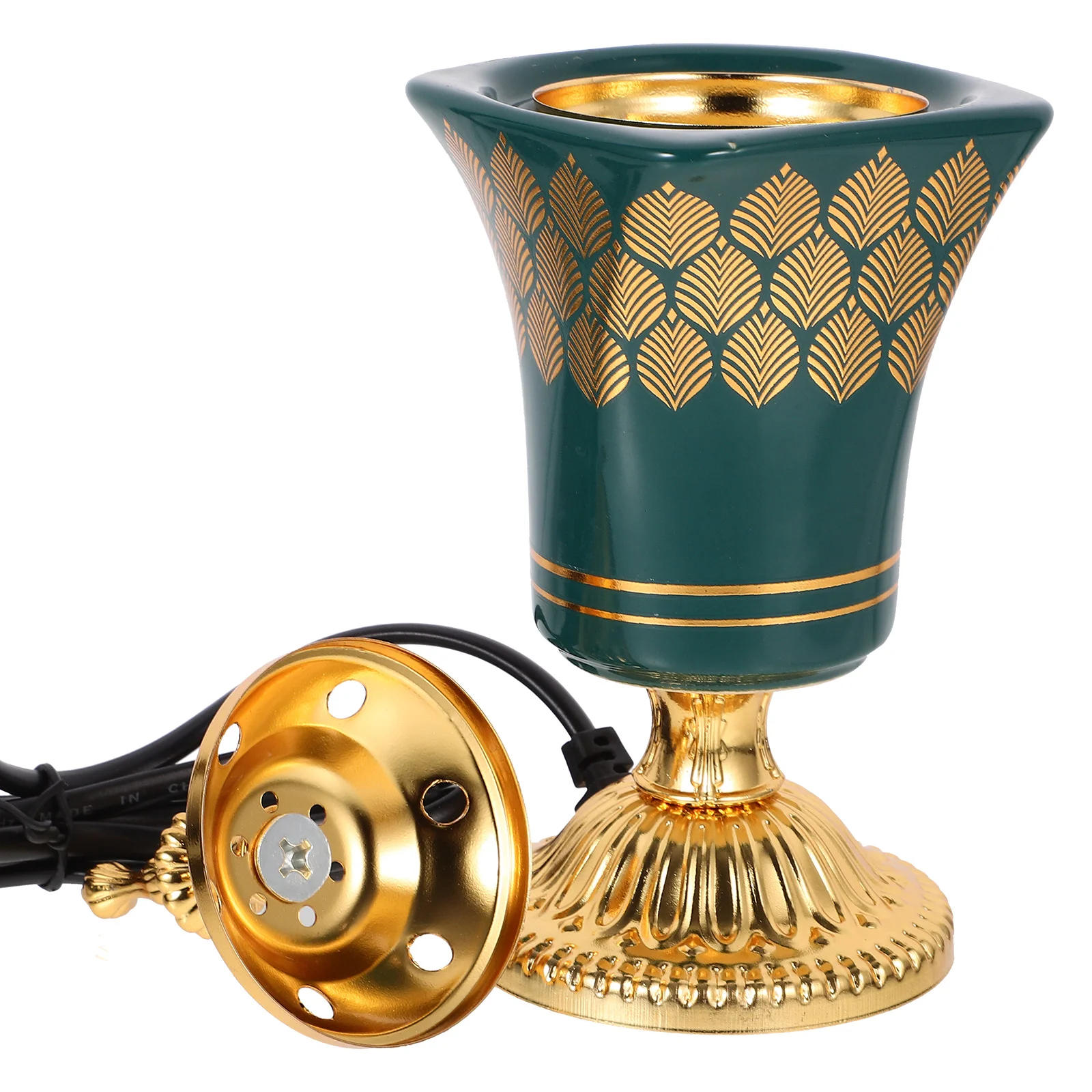 

Incense Burner Green Censer Holder Charcoal Stove Middle East Ornament Electric Ceramics Design