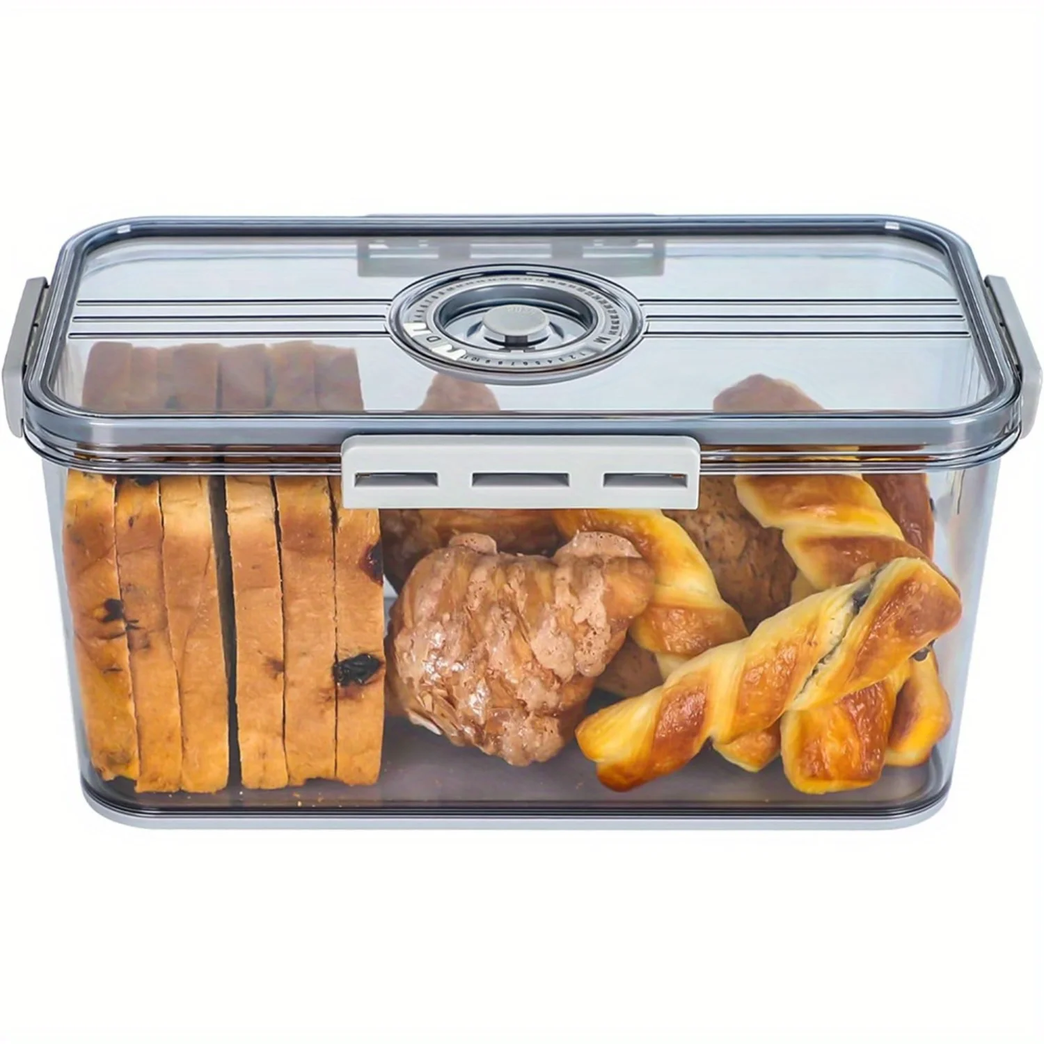 

Leak-Proof Airtight Bread Box - Space-Saving Kitchen Organizer: Keep Your Bread Fresh and your Kitchen Organized!