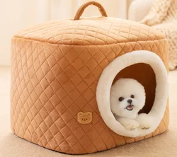 Removable Enclosed Cave for Pet, Dog House, Cat Bed, Winter Dog Villa, Sleep Kennel, Warm Nest, Sofa, Pet Supply